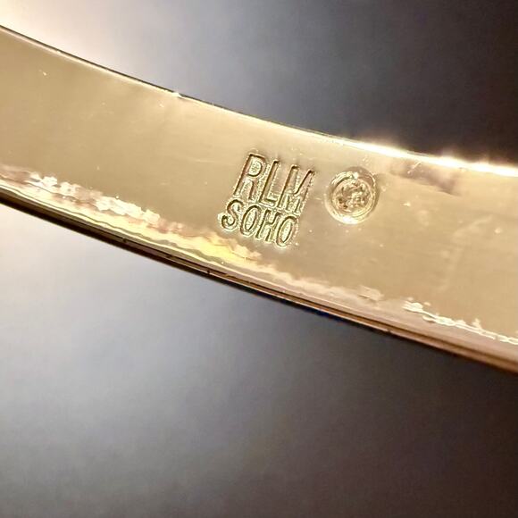 Robert Lee Morris Soho Silver Tone Bangle Bracelet RLM - Picture 8 of 9